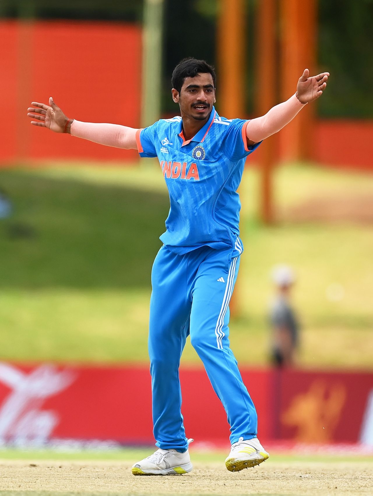 Naman Tiwari rattled the USA with his pace , India vs USA, Under-19 World Cup, Bloemfontein, January 28, 2024