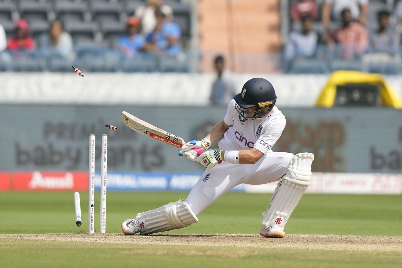 Ollie Pope was bowled for 196, India vs England, 1st Test, Hyderabad, 4th day, January 28, 2024