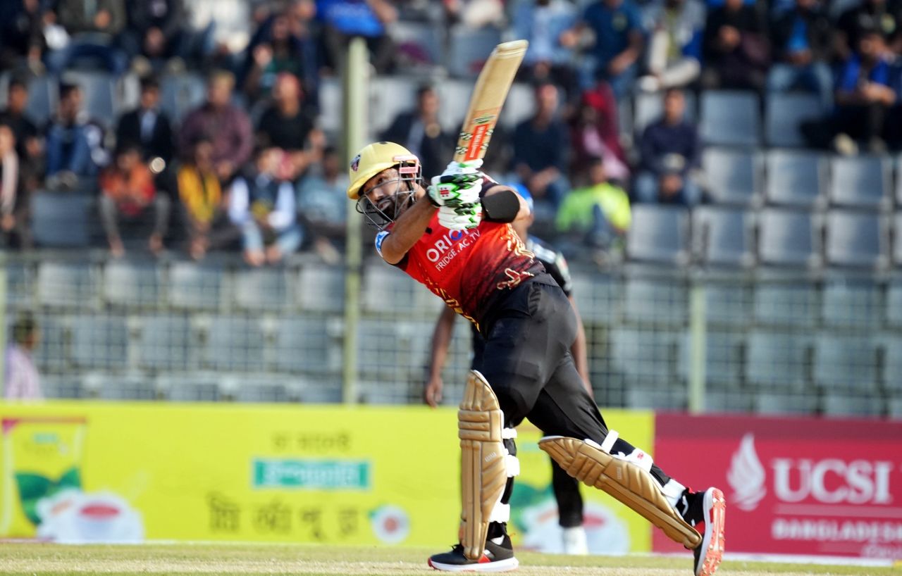 Mohammad Rizwan goes down the ground, Comilla Victorians vs Rangpur Riders, BPL 2024, Sylhet, January 30, 2024