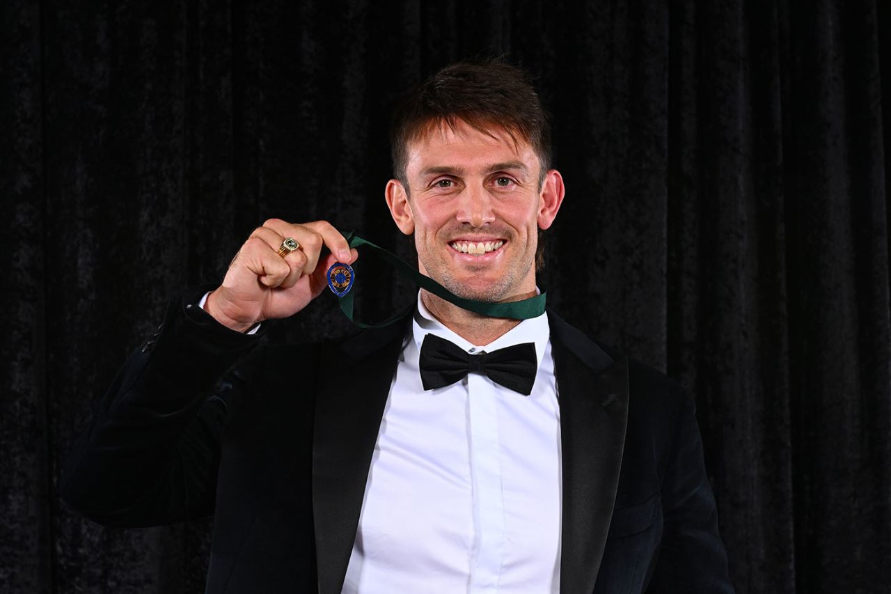 Mitchell Marsh was named the Allan Border Medalist, Melbourne, January 31, 2024