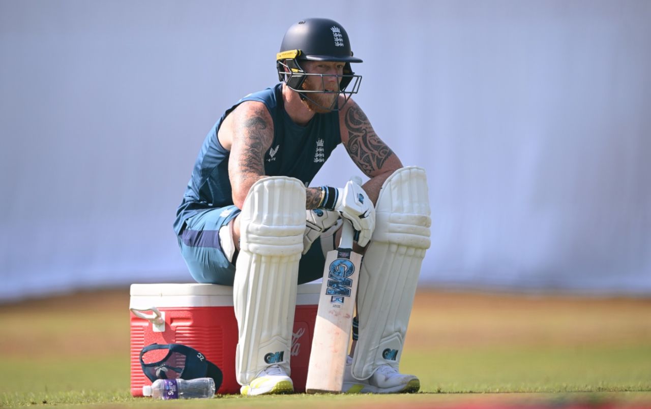 Ben Stokes waits for his turn to bat at the nets, Vizag, January 31, 2024