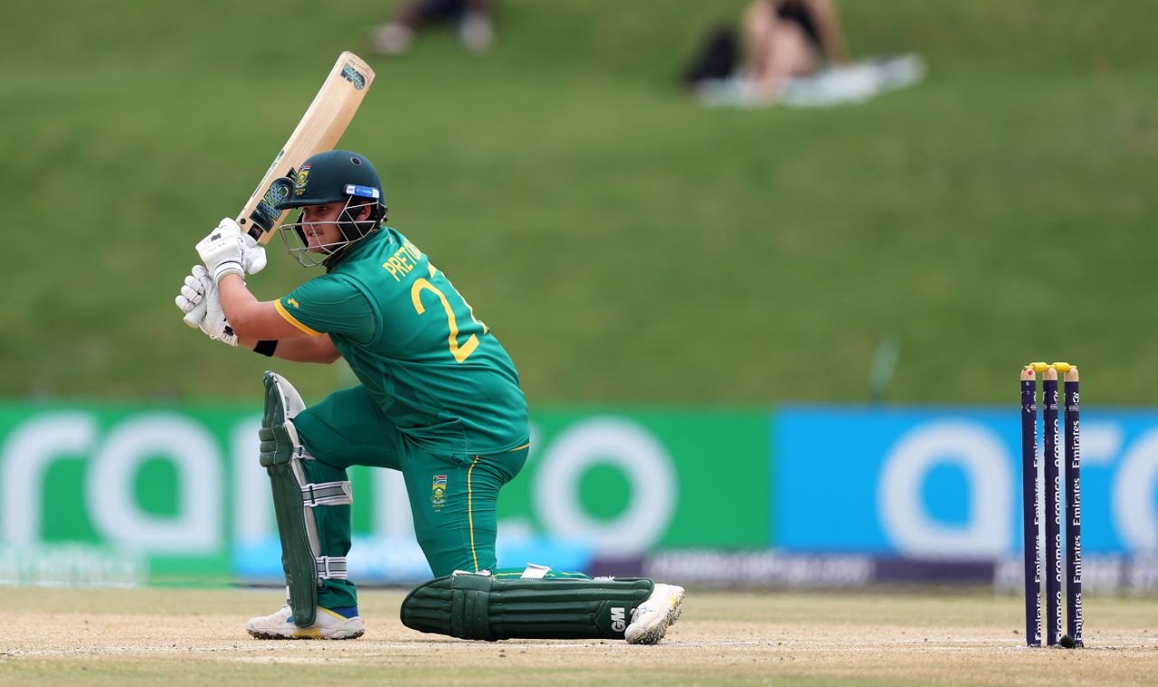 Lhuan-dre Pretorius scored an unbeaten 53 off 39 balls, South Africa vs Zimbabwe, Potchefstroom, Super Sixes, U-19 Men's World Cup, January 31, 2024