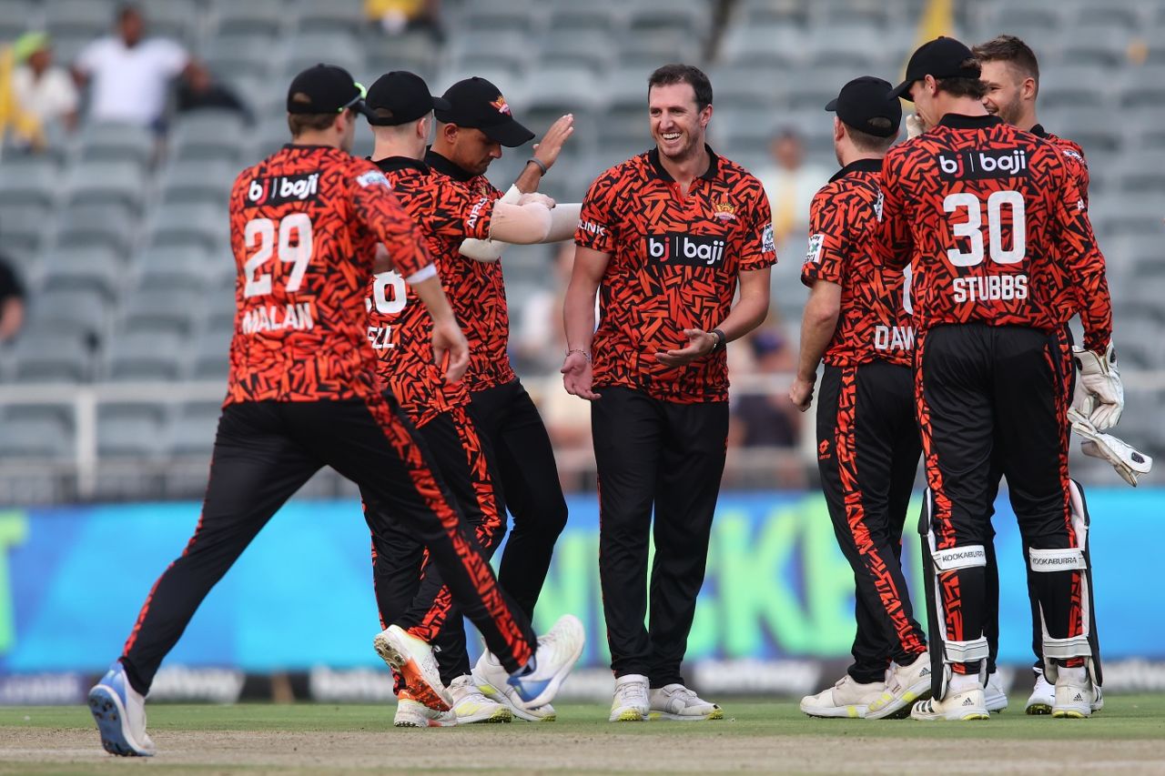 Daniel Worrall blitzed through Joburg Super Kings' top order, Joburg Super Kings vs Sunrisers Eastern Cape, SA20 2024, Johannesburg, January 31, 2024