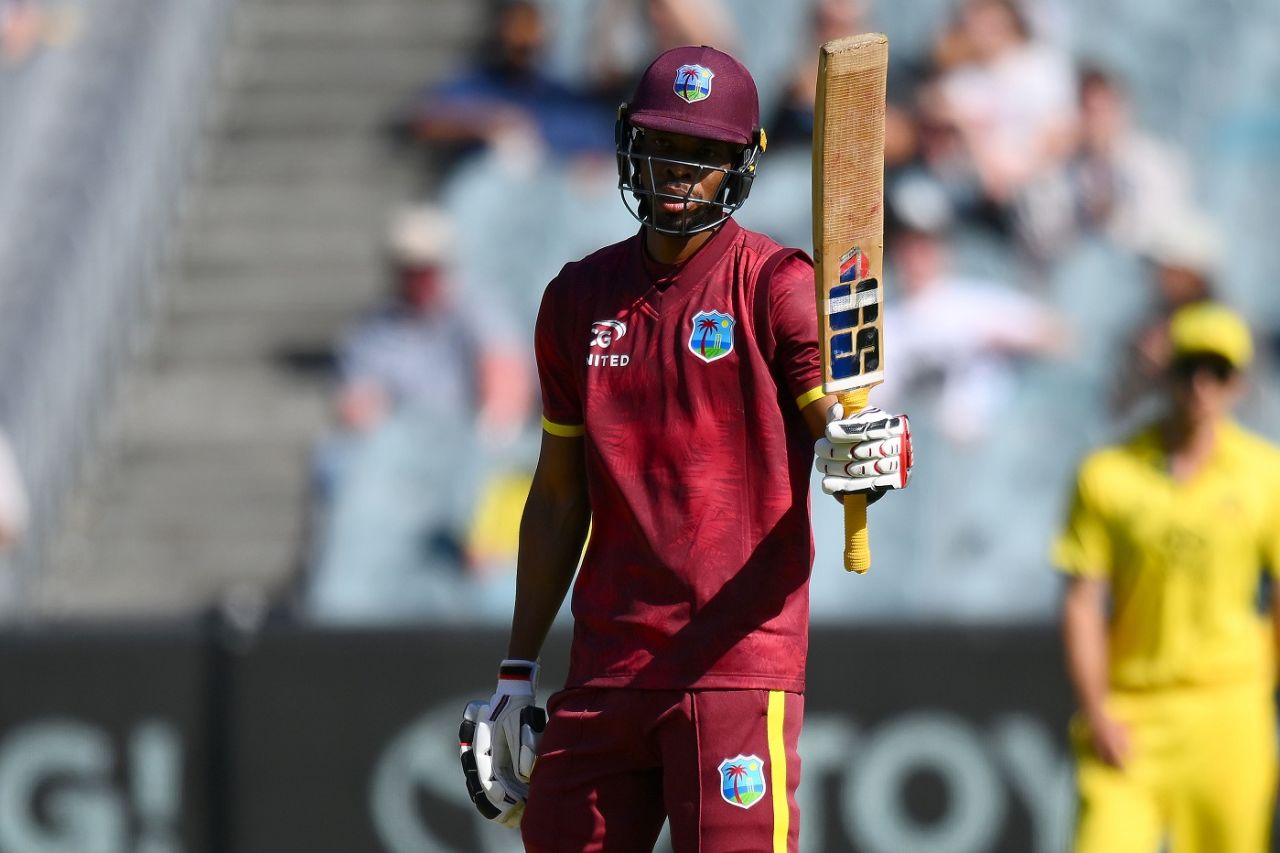 Roston Chase scored 59 off 67 balls, Australia vs West Indies, 1st ODI, Melbourne, February 02, 2024