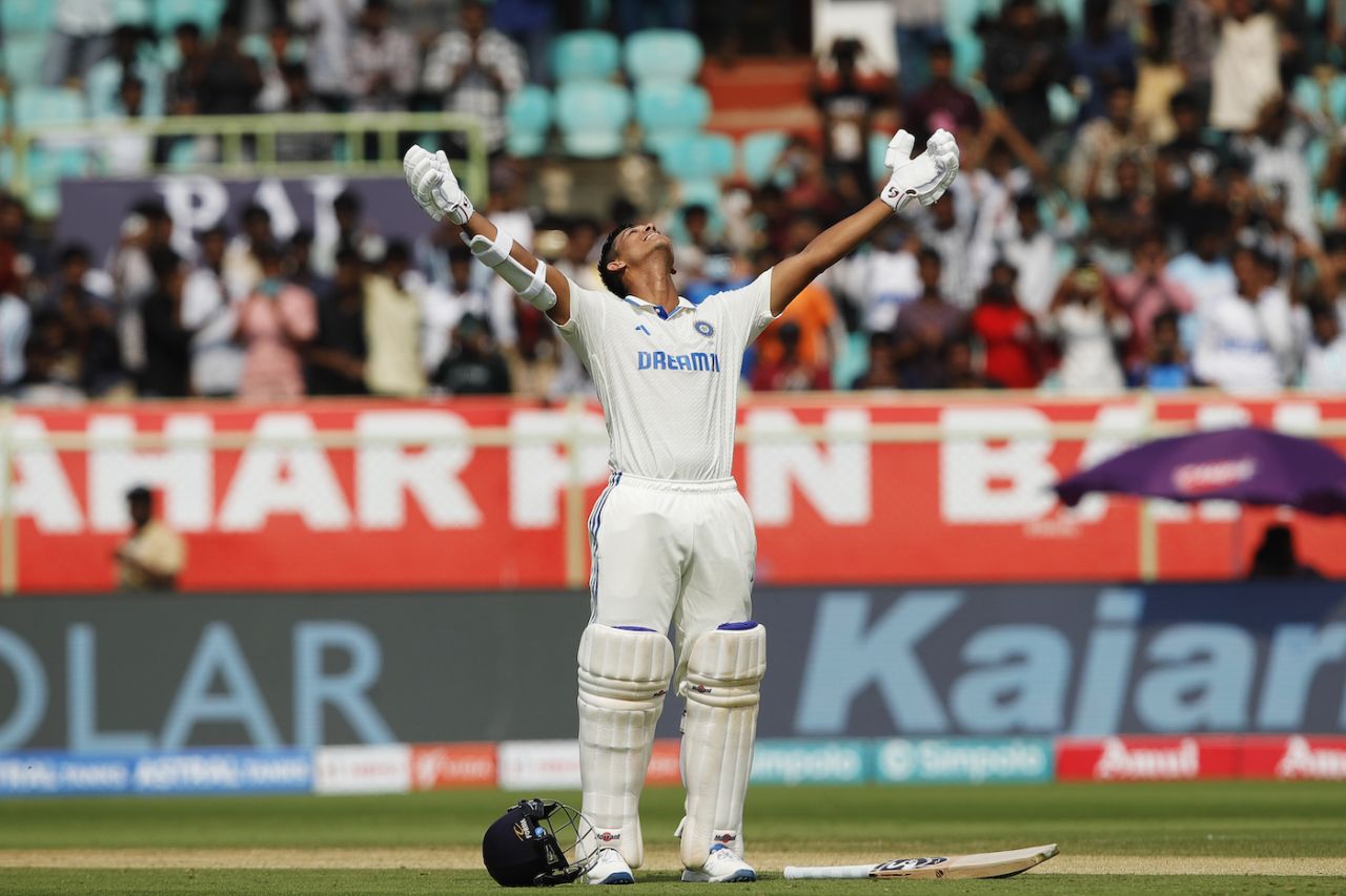 Yashasvi Jaiswal reached his century with a six, India vs England, 2nd Test, Visakhapatnam, 1st day, February 2, 2024