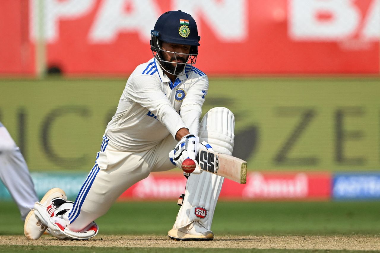 Debutant Rajat Patidar took out the reverse sweep early, India vs England, 2nd Test, Visakhapatnam, 1st day, February 2, 2024