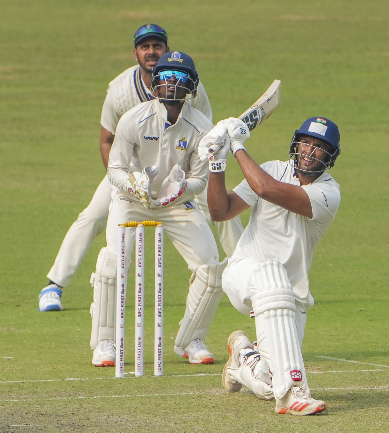Shivam Dube nails a slog-sweep, Bengal vs Mumbai, Ranji Trophy, 1st day, Kolkata, February 2, 2024