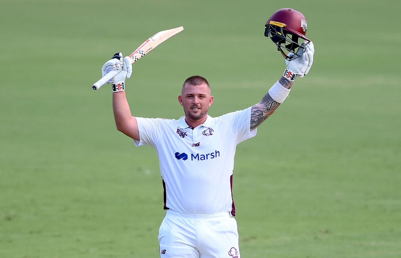 Ben McDermott led Queensland's recovery with a century, Queensland vs Tasmania, Sheffield Shield, Gabba, February 3, 2024