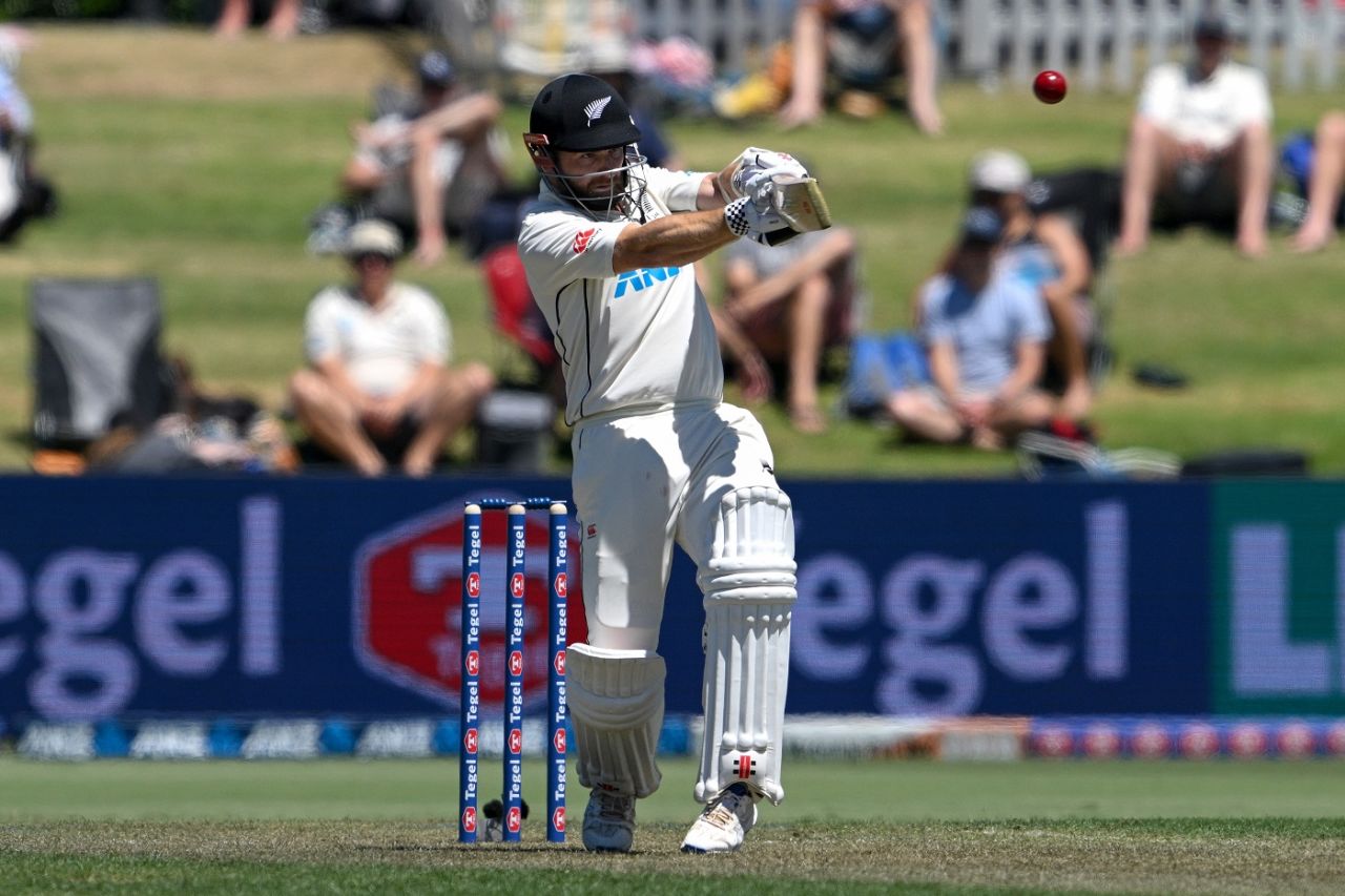 Kane Williamson wasn't at his fluent best but got some good shots away, New Zealand vs South Africa, 1st Test, Mount Maunganui, 1st day, February 4, 2024