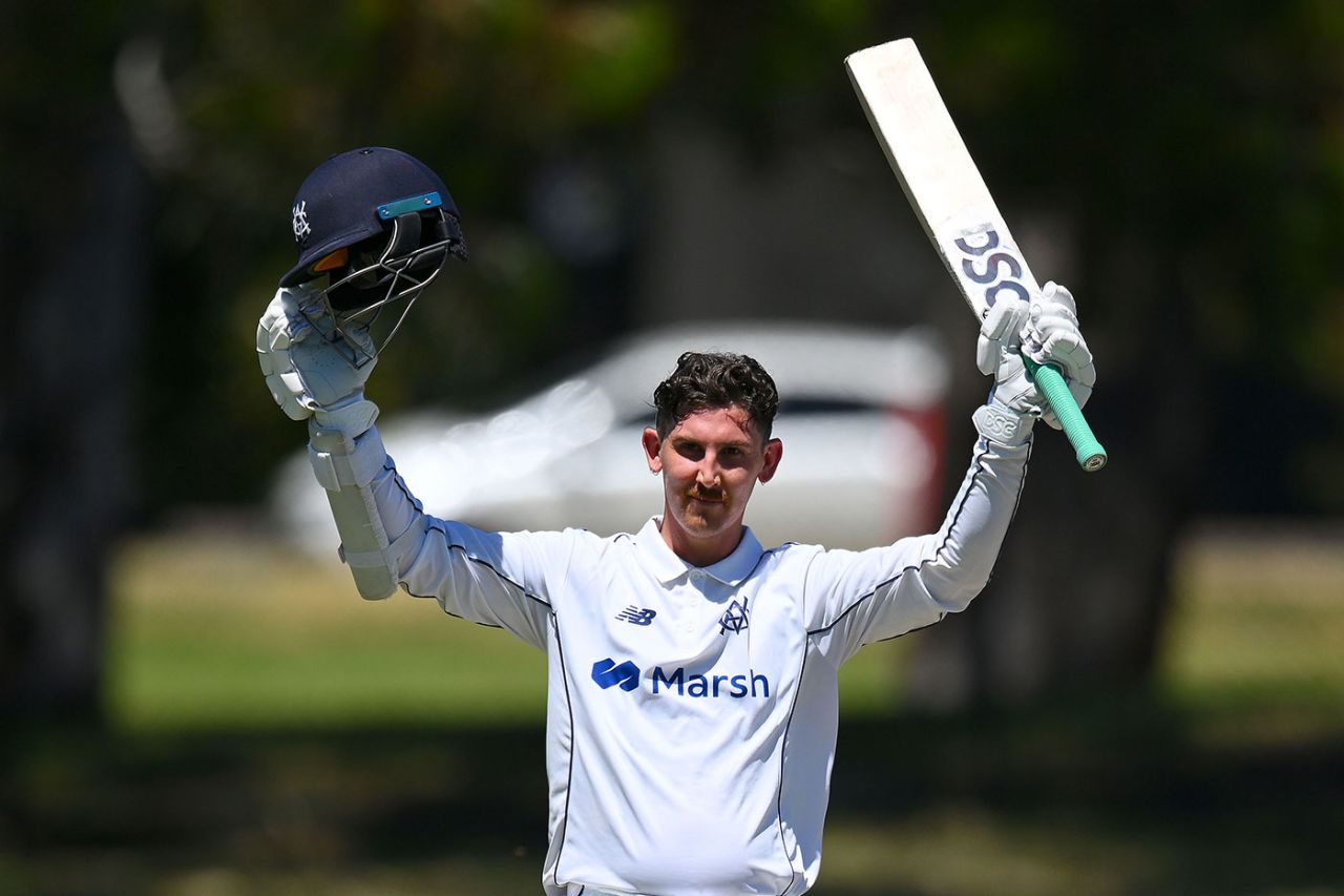 Nic Maddinson marked his return to Shield cricket with a century, Victoria vs South Australia, Sheffield Shield, Junction Oval, February 4, 2023