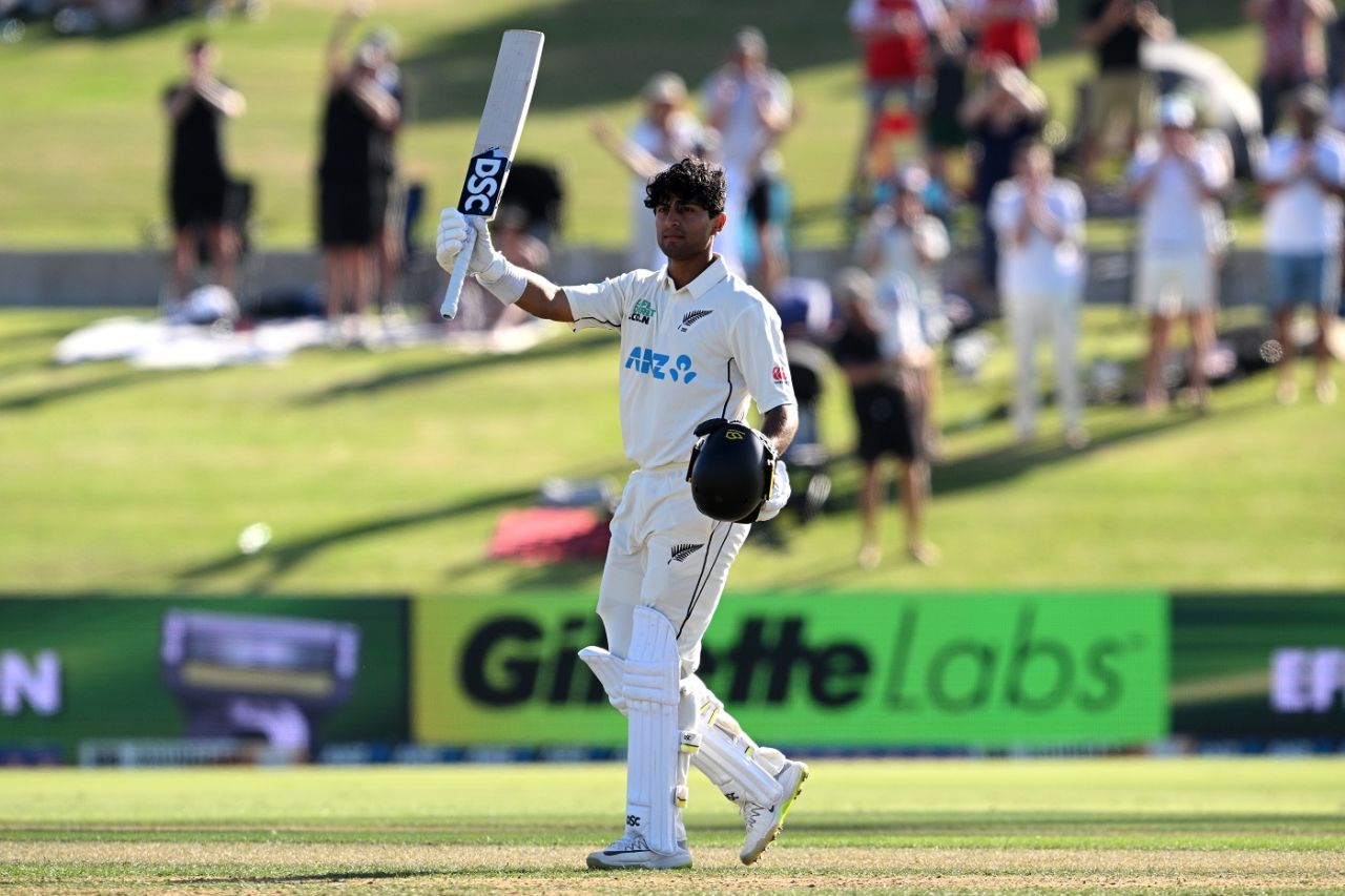 Rachin Ravindra raised his first Test hundred, New Zealand vs South Africa, 1st Test, Mount Maunganui, 1st day, February 4, 2024