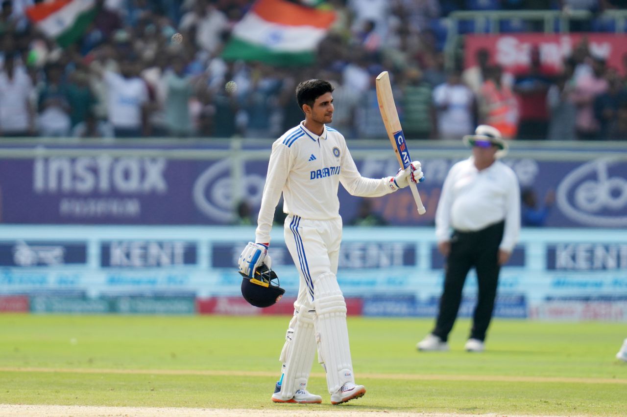 Shubman Gill celebrates his third Test century without much fanfare, India vs England, 2nd Test, Visakhapatnam, 3rd day, February 4, 2024