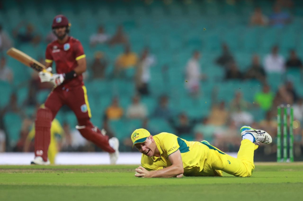 Cameron Green celebrates a one-handed stunner, Australia vs West Indies, 2nd ODI, Sydney, February 04, 2024