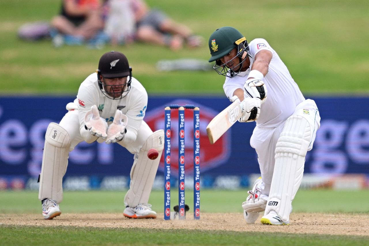 Zubayr Hamza resisted after the openers fell early, New Zealand vs South Africa, 1st Test, Mount Maunganui, 4th day, February 7, 2024