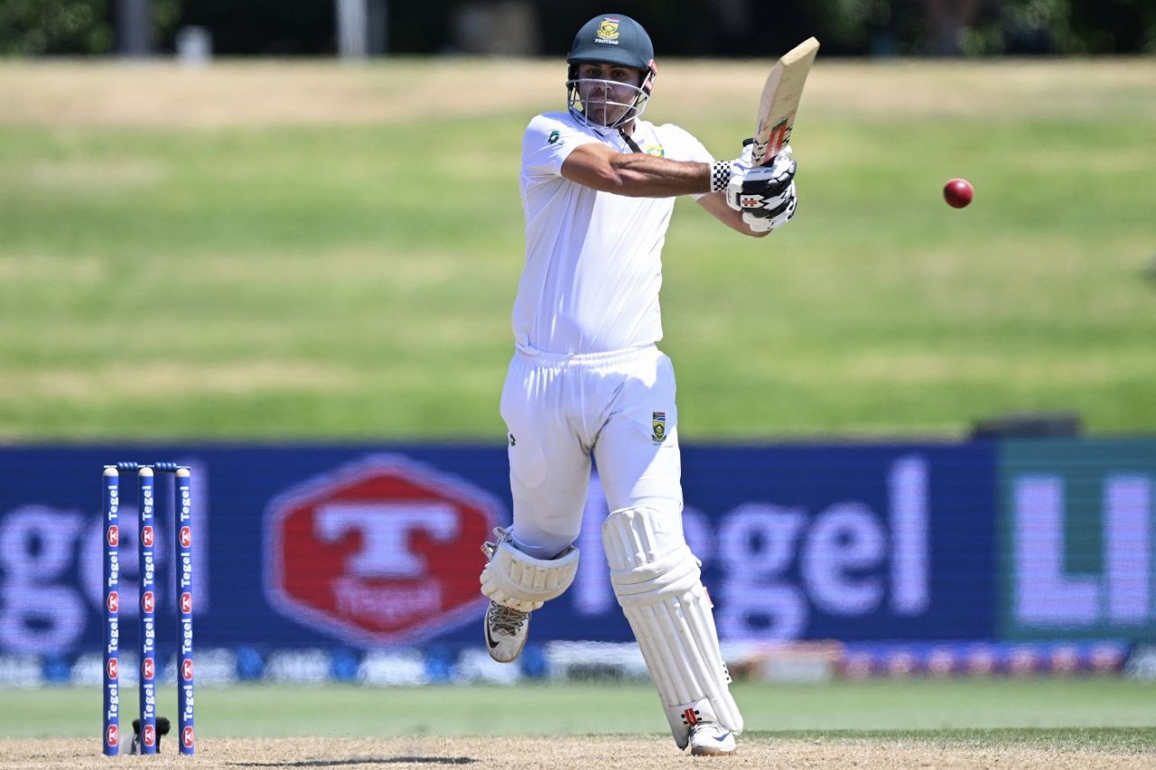 David Bedingham took on the short ball and got a fifty to his name, New Zealand vs South Africa, 1st Test, Mount Maunganui, 4th day, February 7, 2024
