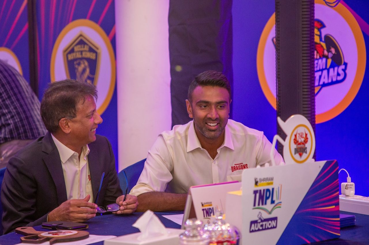 R Ashwin was an active presence at the TNPL auction, Chennai, February 7, 2024