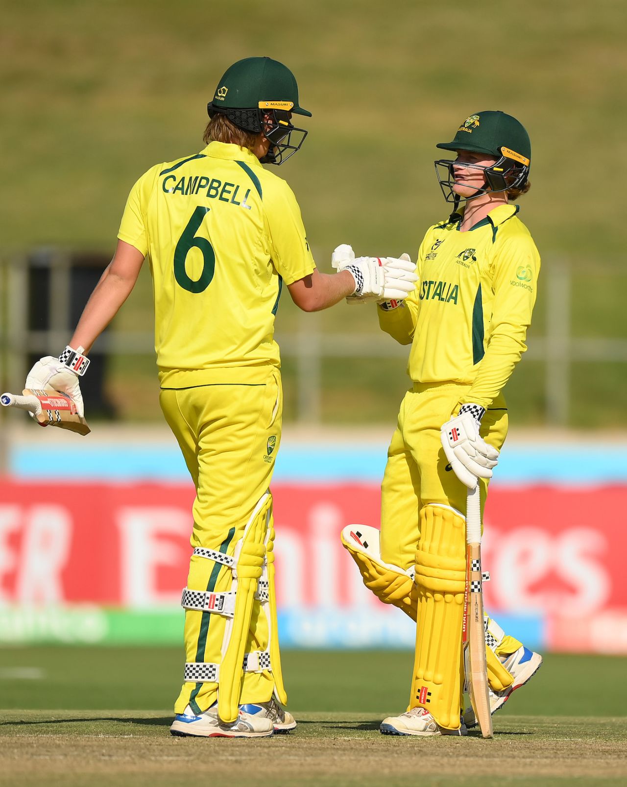 Tom Campbell and Oliver Peake had a good stand for the sixth wicket, Australia vs Pakistan, Under-19 World Cup 2024, 2nd semi-final, Benoni, February 8, 2024