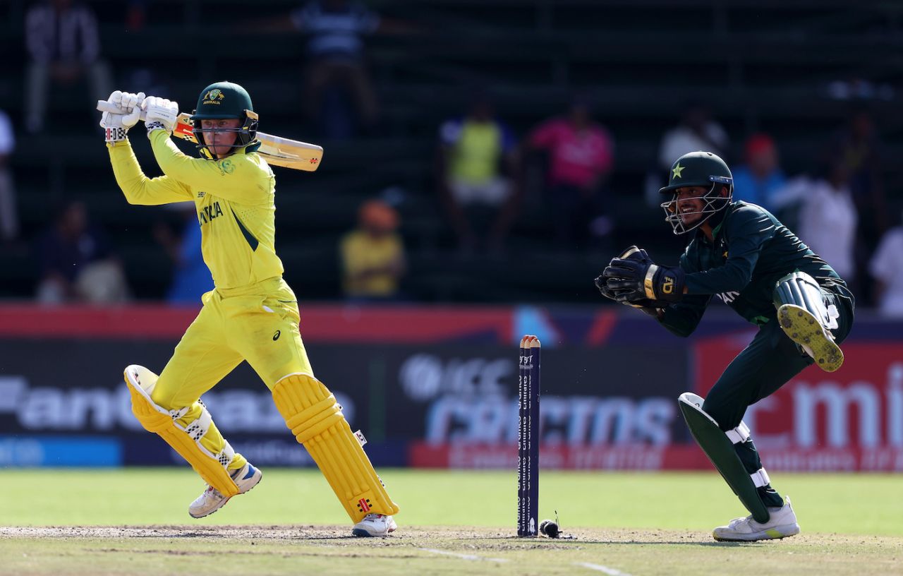 Oliver Peake controlled Australia's chase through a tricky period, Australia vs Pakistan, Under-19 World Cup 2024, 2nd semi-final, Benoni, February 8, 2024