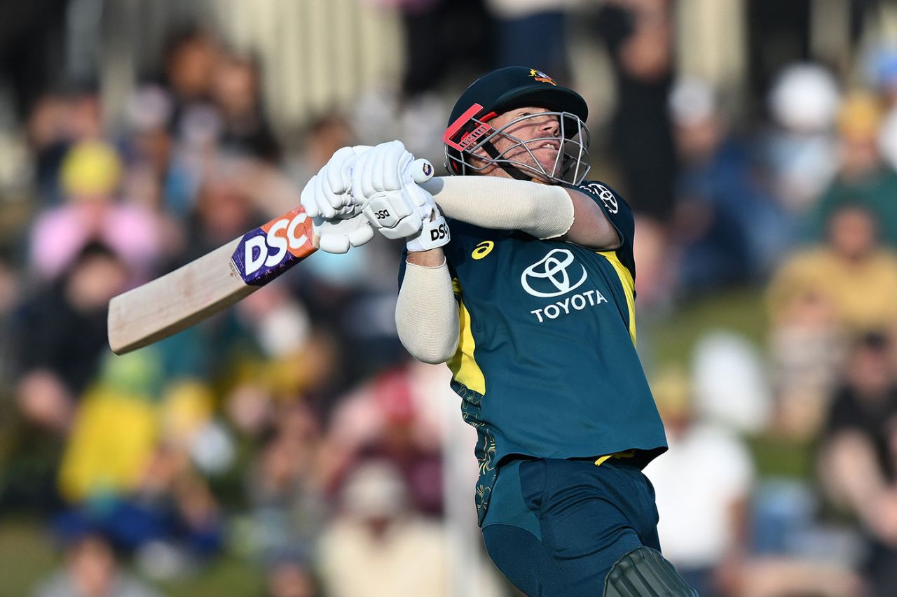 David Warner peppered the boundary early on, Australia vs West Indies, 1st T20I, Hobart, February 9, 2024