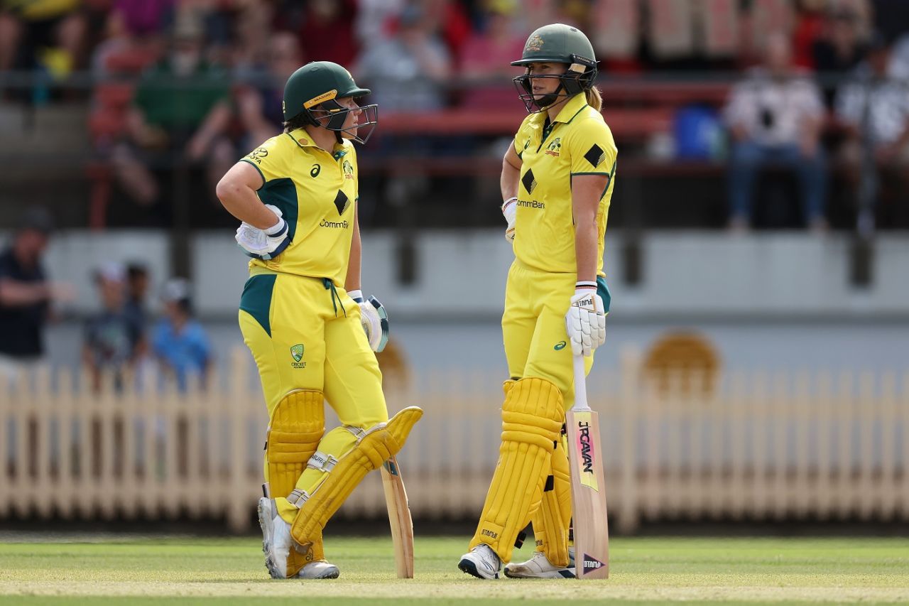 Alyssa Healy and Ellyse Perry added 82 off just 77 for the second wicket, Australia vs South Africa, 3rd ODI, North Sydney, February 10, 2024