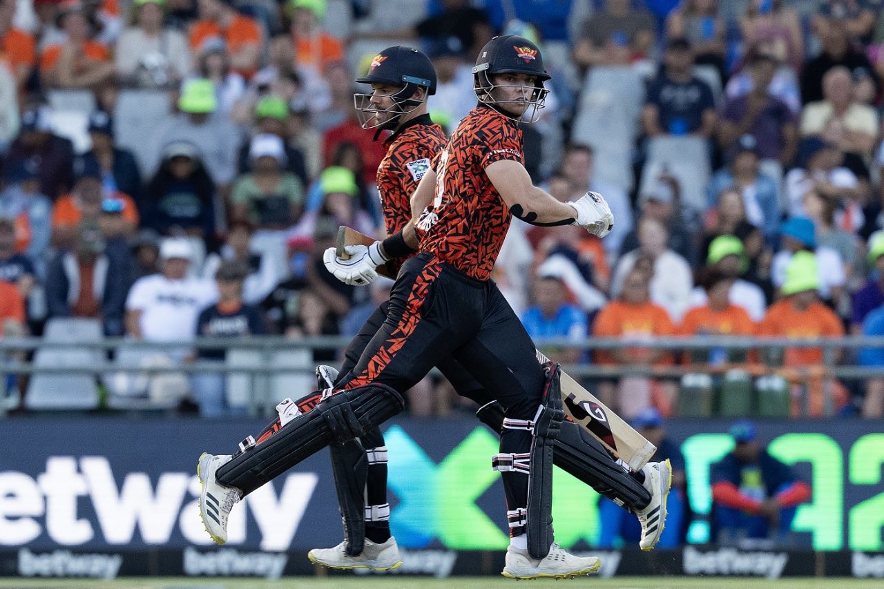 Aiden Markram and Tristan Stubbs had an unbeaten 98-run stand, Sunrisers East Cape vs Durban's Super Giants, SA20, final, February 10, 2024