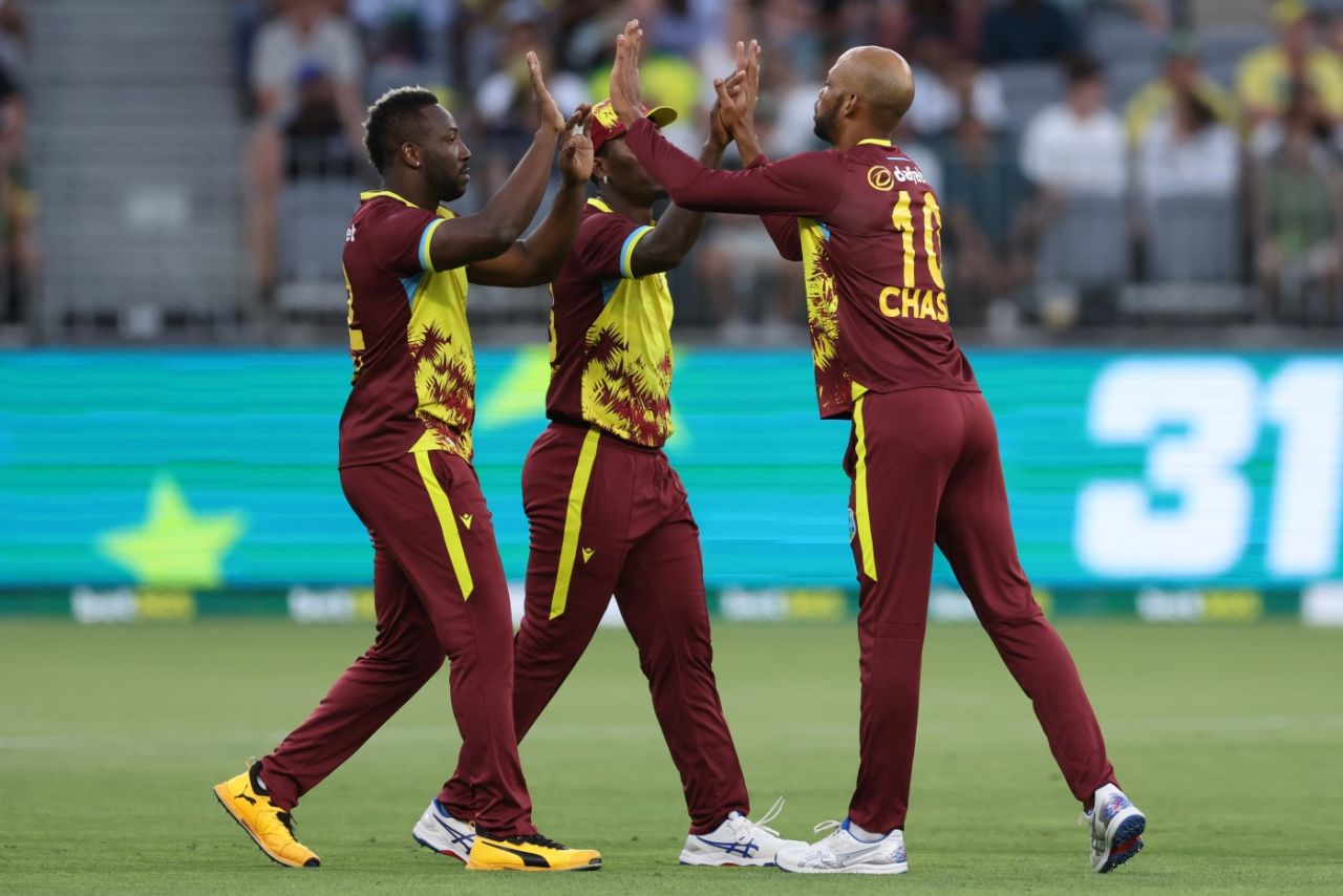 Roston Chase took a match-winning 2 for 19, Australia vs West Indies, 3rd T20I, Perth, February 13, 2024