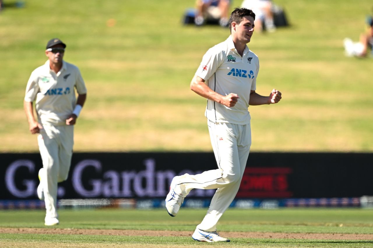 William O'Rourke had four wickets in his debut Test innings, New Zealand vs South Africa, 2nd Test, Hamilton, 2nd day, February 14, 2024