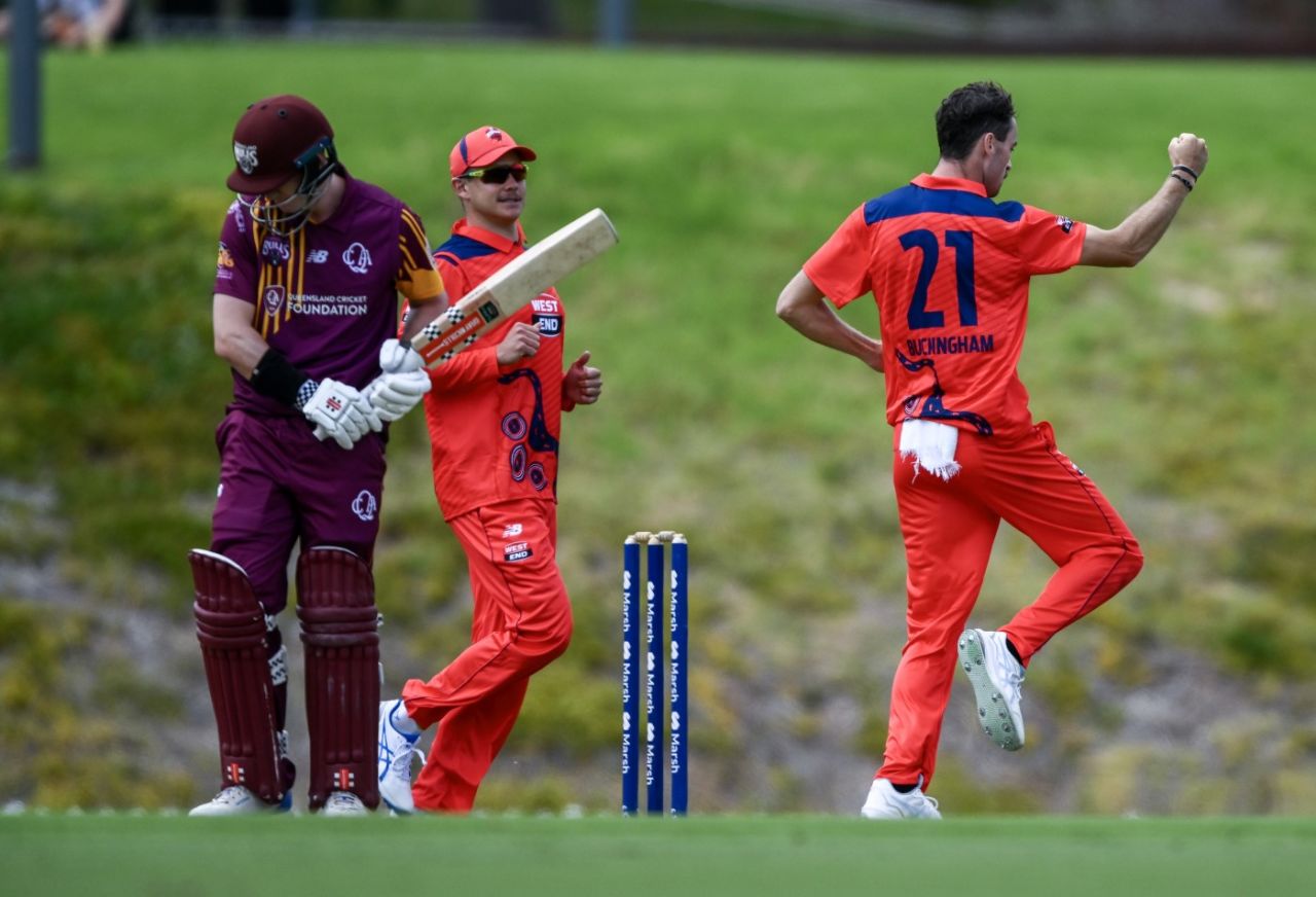 Jordan Buckingham took a career-best 6 for 41, South Australia vs Queensland, Marsh Cup, Karen Rolton Oval, February 14, 2024