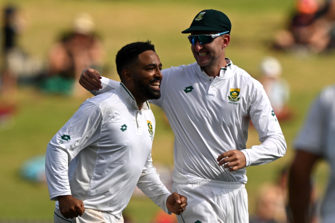 Dane Piedt recorded his career-best figures in Test cricket, New Zealand vs South Africa, 2nd Test, Hamilton, 2nd day, February 14, 2024