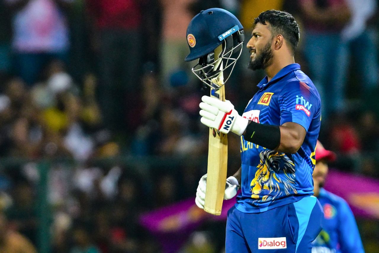 Avishka Fernando got Sri Lanka's chase going with a rapid fifty, Sri Lanka vs Afghanistan, 3rd ODI, Pallekele, February 14, 2024