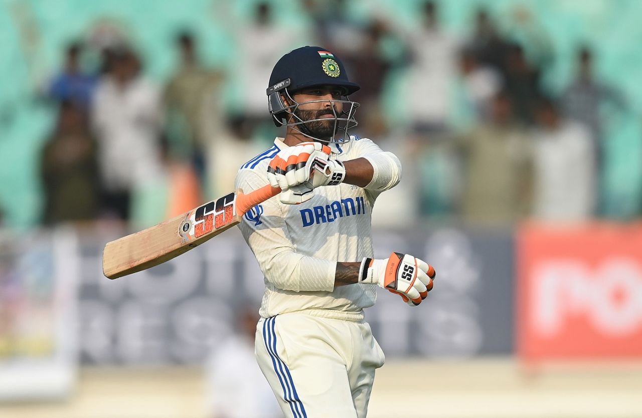 Ravindra Jadeja was subdued in his celebration after century, India vs England, 3rd Test, Rajkot, 1st day, February 15, 2024