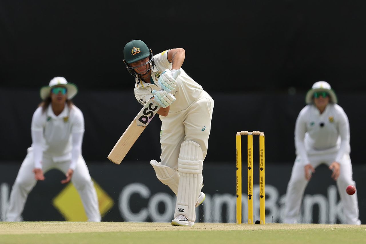 Ash Gardner built steadily on the second morning, Australia vs South Africa, Women's Test, WACA Ground, Perth, February 16, 2024