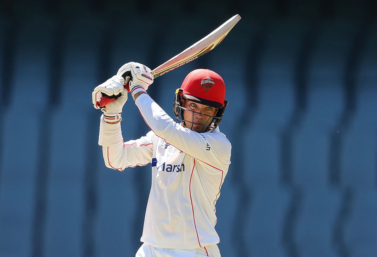 Alex Carey was one of only two South Australia batters into double figures, South Australia vs Queensland, Sheffield Shield, Adelaide Oval, February 16, 2024