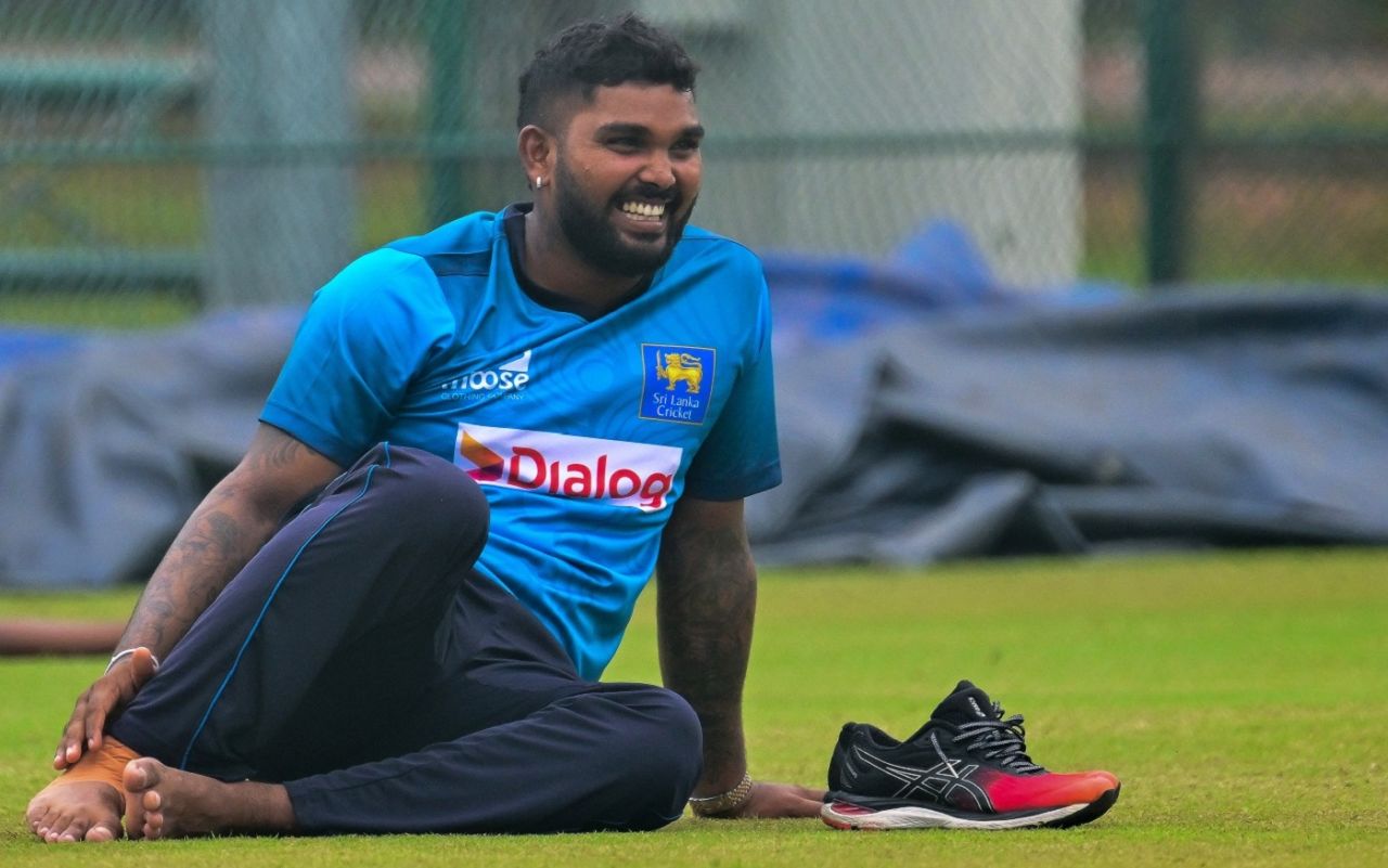 Wanindu Hasaranga at a training session, Dambulla, February 16, 2024