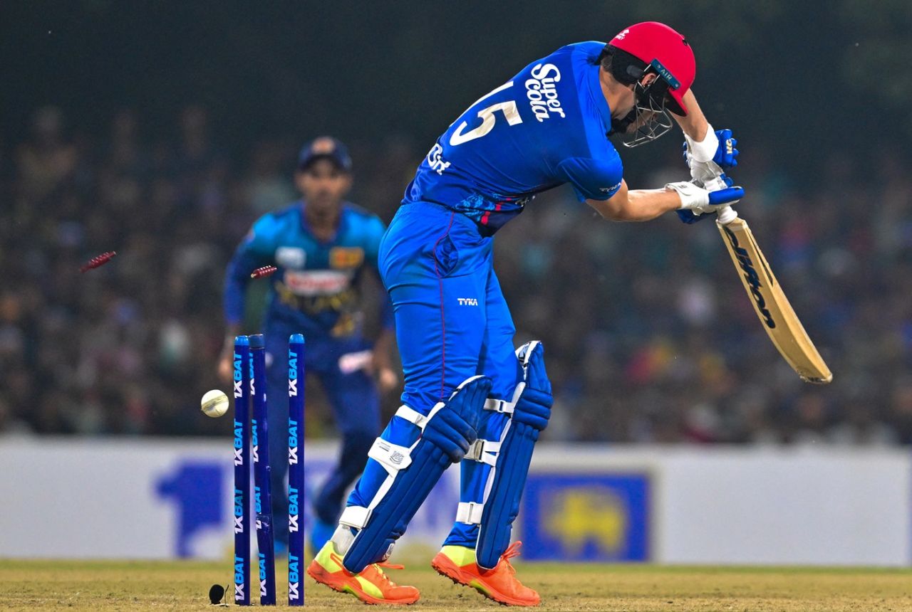 Noor Ahmad is bowled by Matheesha Pathirana, Sri Lanka vs Afghanistan, 1st T20I, Dambulla, February 17, 2024