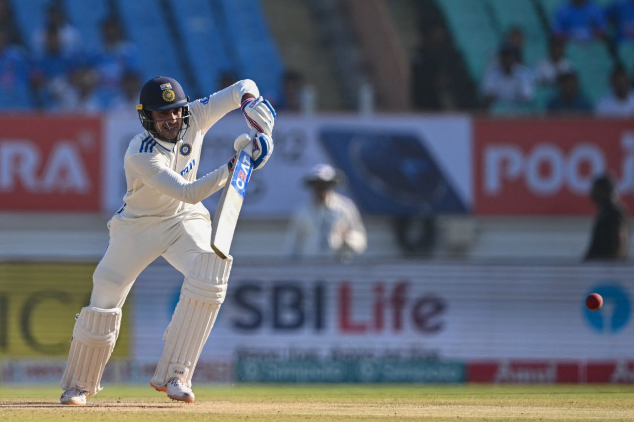 Shubman Gill looked fluent on the fourth morning, India vs England, 3rd Test, Rajkot, 4th day, February 18, 2024