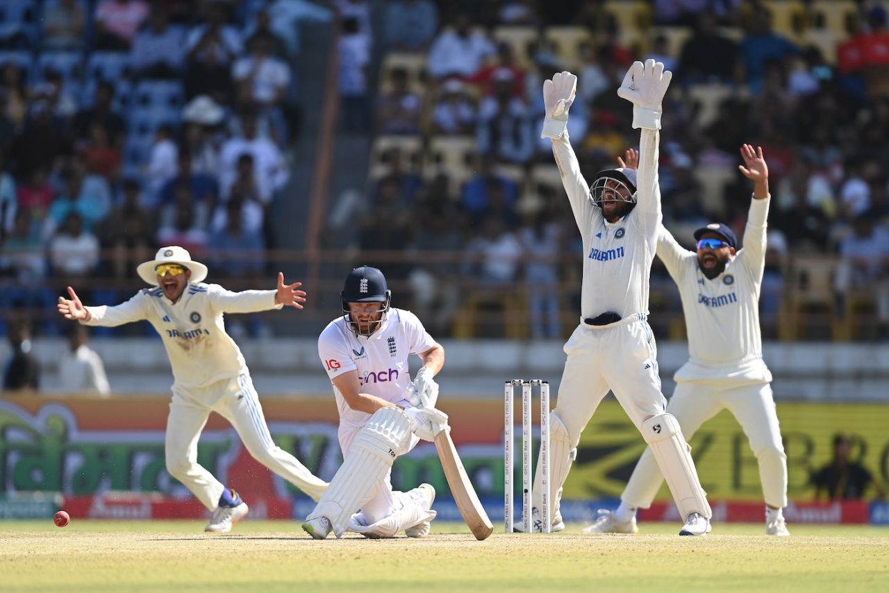 Jonny Bairstow was trapped lbw for the second time in the match, India vs England, 3rd Test, Rajkot, 4th day, February 18, 2024