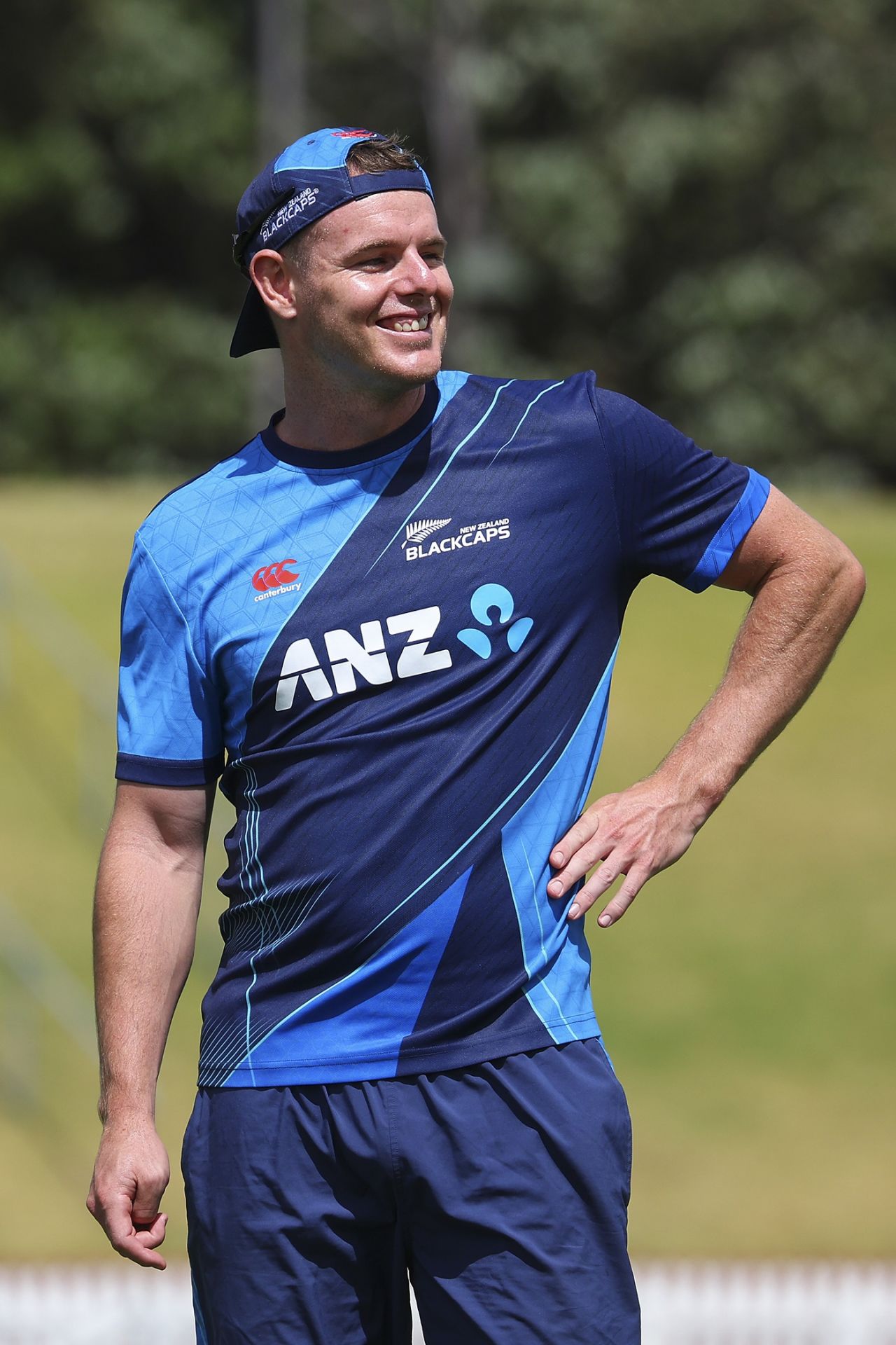 Josh Clarkson is all smiles in training, New Zealand vs Australia, Wellington, February 19, 2024 