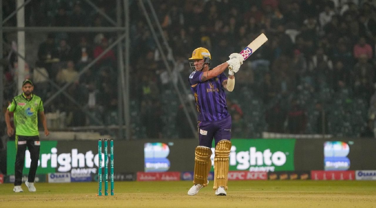 Jason Roy slices one away, Lahore Qalandars vs Quetta Gladiators, PSL 2024, Lahore, February 19, 2024