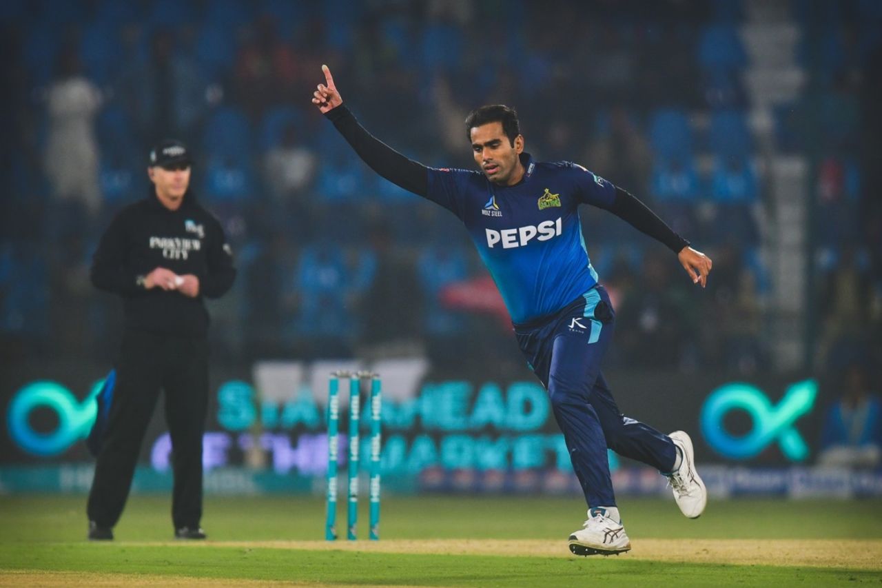 Mohammad Ali celebrates a wicket, Multan Sultans vs Islamabad United, PSL 2024, Multan, February 20, 2024
