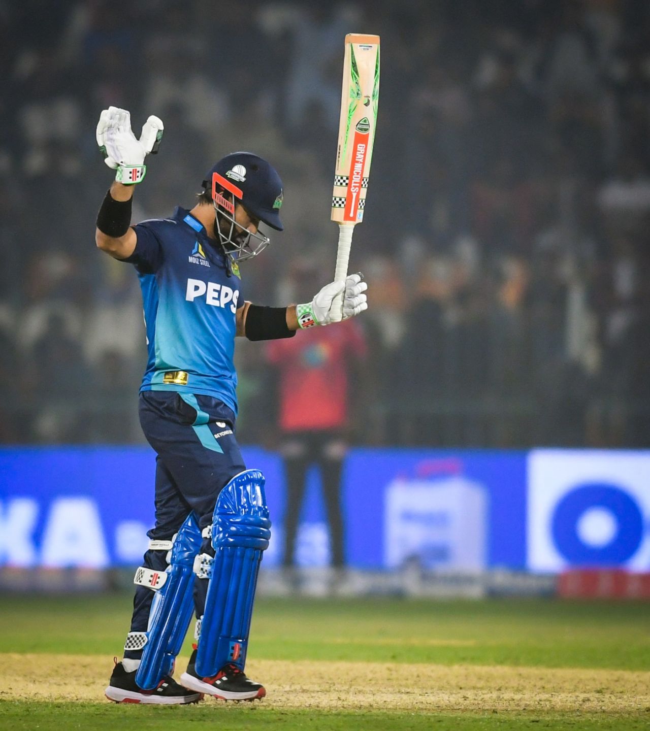 Mohammad Rizwan celebrates his fifty, Multan Sultans vs Lahore Qalandars, Pakistan Super League, Multan, February 21, 2024
