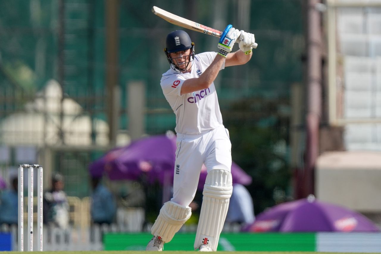 Zak Crawley drives on the up, India vs England, 4th Test, Ranchi, 1st day, February 23, 2024