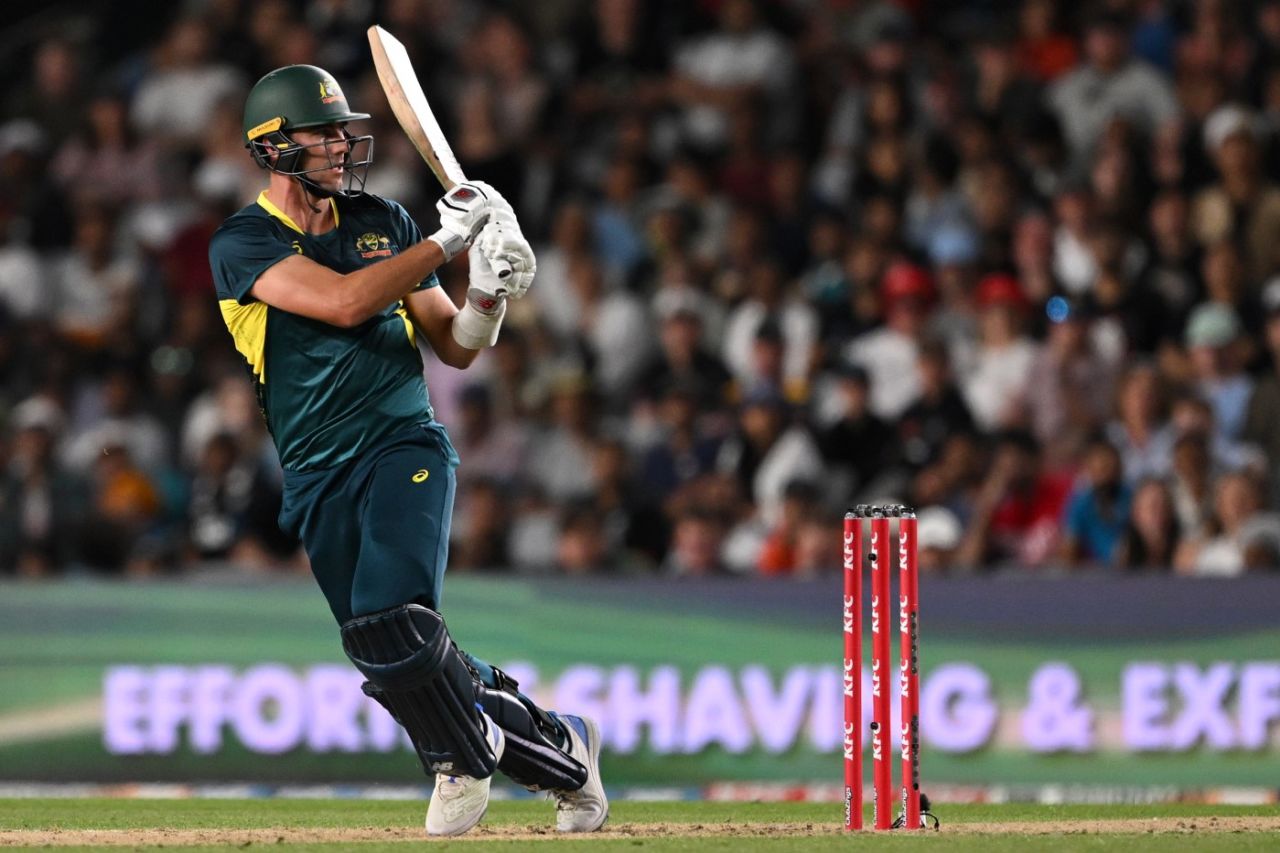 Pat Cummins pulls behind square, New Zealand vs Australia, 2nd T20I, Auckland, February 23, 2024