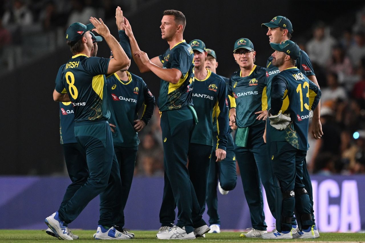 Josh Hazlewood struck early for Australia, New Zealand vs Australia, 2nd T20I, Auckland, February 23, 2024