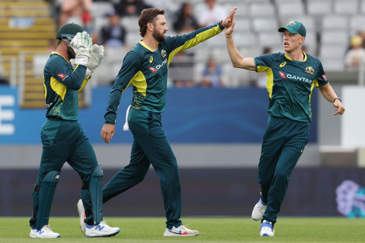 Matthew Short broke New Zealand's opening stand early, New Zealand vs Australia, 3rd T20I, Auckland, February 25, 2024