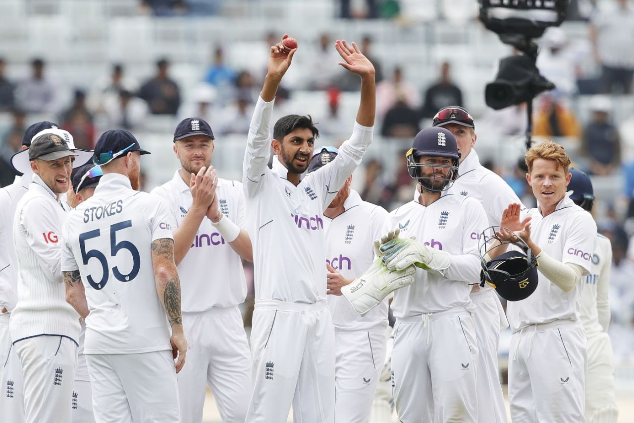 Shoaib Bashir got his maiden Test five-for, India vs England, 4th Test, Ranchi, 3rd day, February 25, 2024