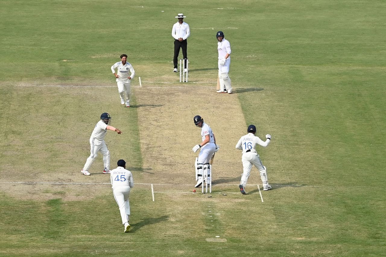 Ben Stokes is cleaned up as Kuldeep Yadav and co rejoice, India vs England, 4th Test, Ranchi, 3rd day, February 25, 2024