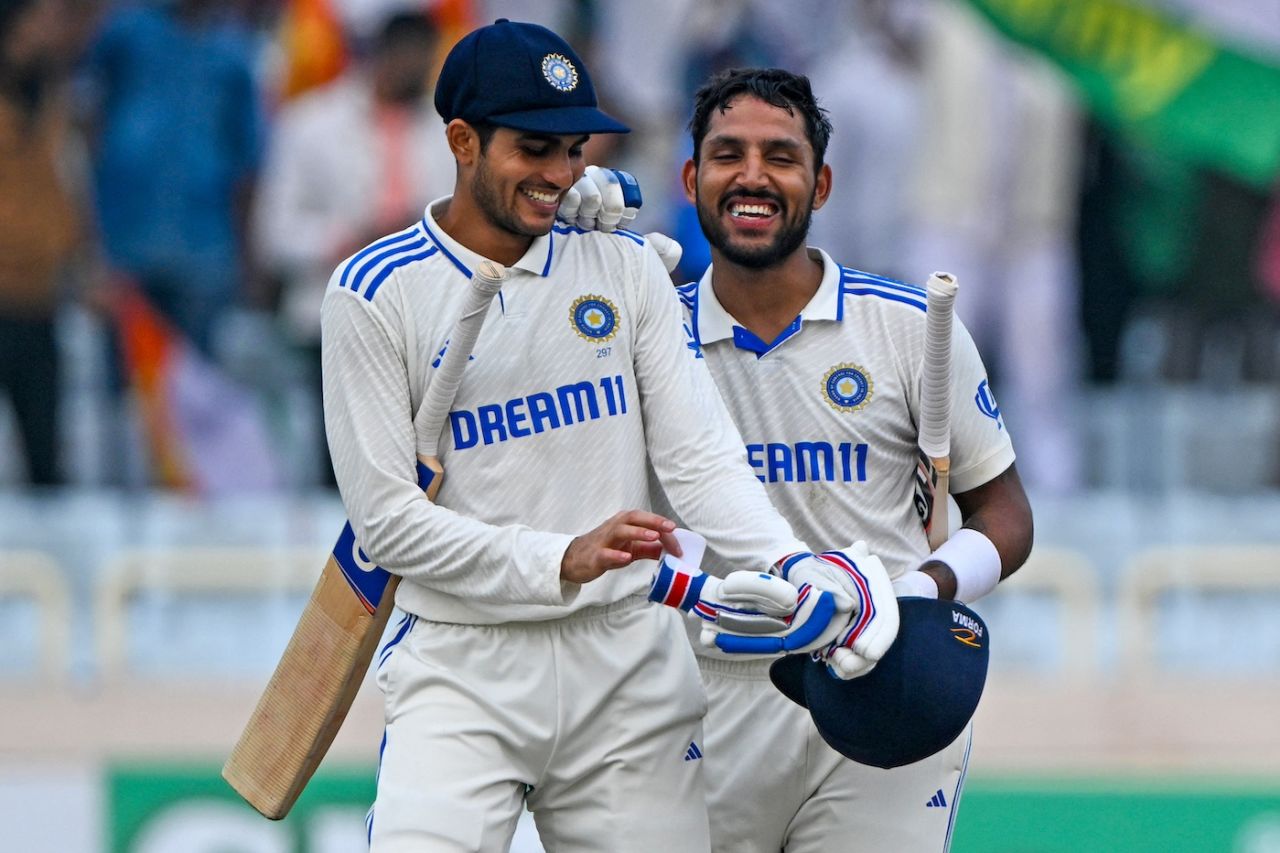 Smile when you're winning - Shubman Gill and Dhruv Jurel walk back victorious, India vs England, 4th Test, Ranchi, 4th day, February 26, 2024