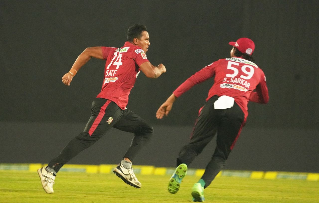 Mohammad Saifuddin struck twice in the powerplay, Rangpur Riders vs Fortune Barishal, Qualifier 2, BPL 2024, Mirpur, February 28, 2024