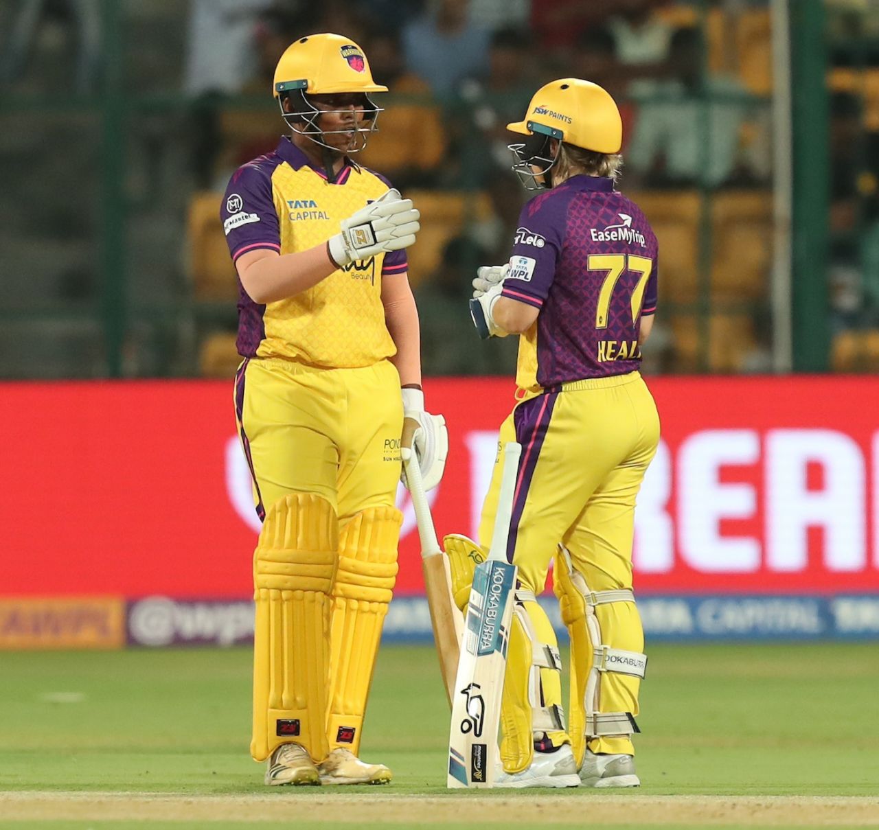 Kiran Navgire and Alyssa Healy put on a quick half-century stand, Mumbai Indians vs UP Warriorz, WPL, Bengaluru, February 28, 2024
